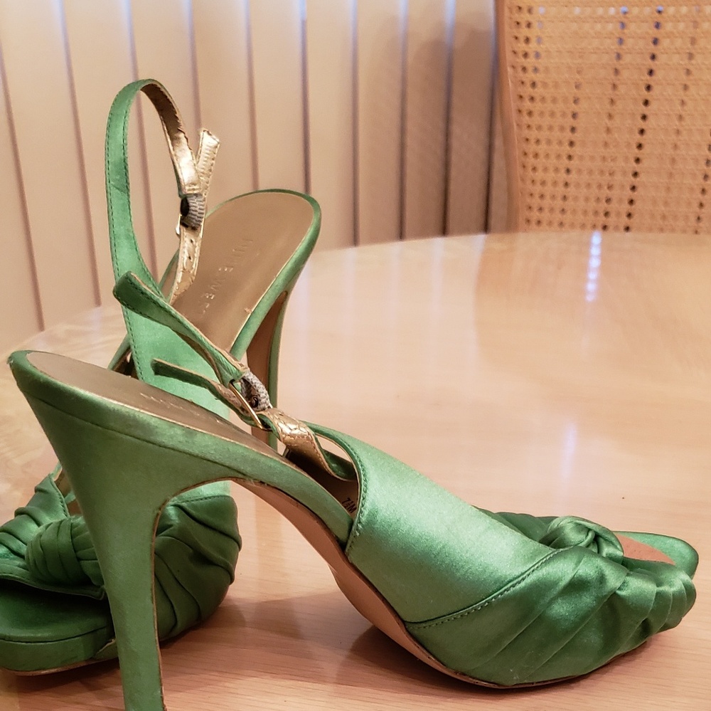 Nine West open toe sling back heels